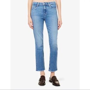PAIGE Cindy Straight Leg Jeans Medium Wash Blue Size 26 Stretch Denim Ctopped